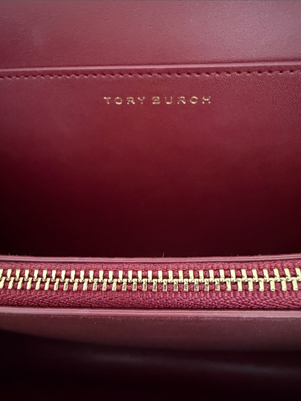 Tory Burch Burgundy Botanical & Leopard Canvas Crossbody Bag Limited Edition - Picture 6 of 7